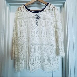 Xhilaration White Lace Top